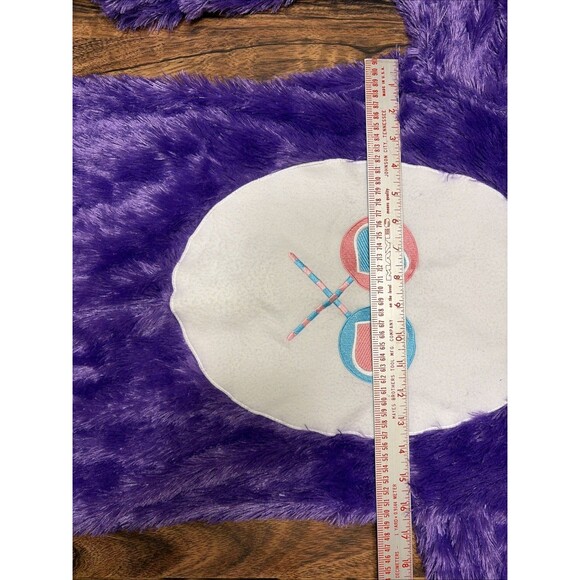 Care Bears Jumpsuit Child Small Purple Share Bear Costume Furry Flip Mitt Hooded - Picture 4 of 14
